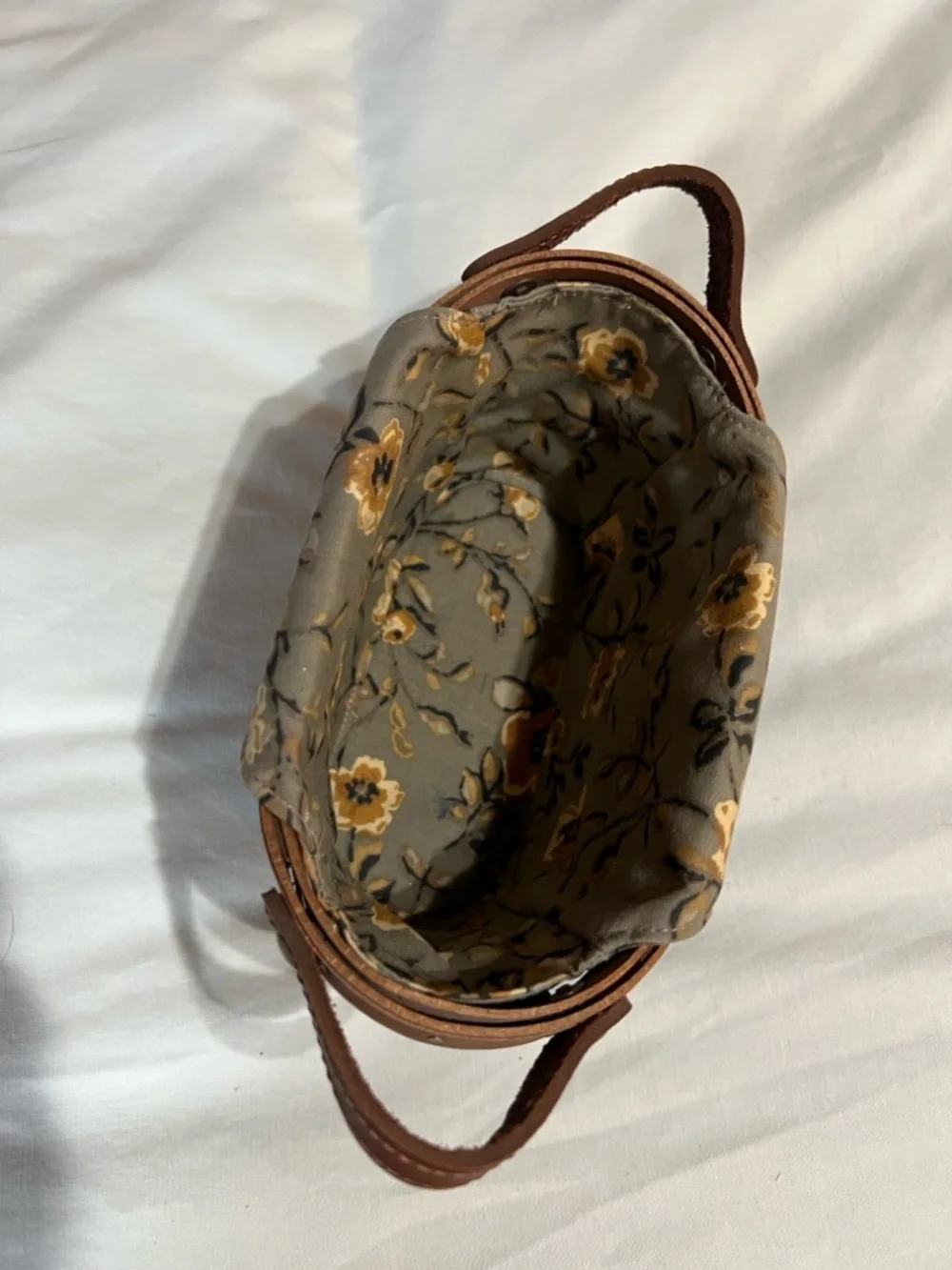 Longaberger 2007 Journal Basket in Rich Brown with Fabric Liner